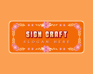 Floral Decor Signage logo design