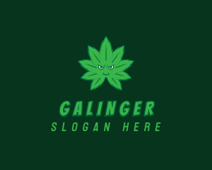 Cannabis - Marijuana Angry Face logo design