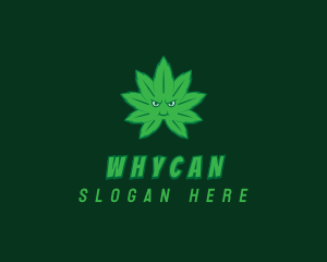 Grass - Marijuana Angry Face logo design