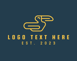 Yellow - Modern Minimalist Toucan logo design