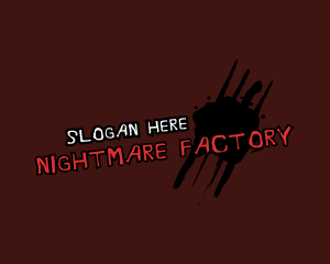 Scary Splatter Scratch logo design