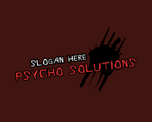 Psycho - Claw Mark Scratch Business logo design