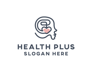 Brain Heart Psychology logo design