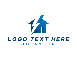 Flash - Thunder Lightning House logo design