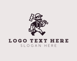 Builder - Maintenance Sledge Hammer logo design