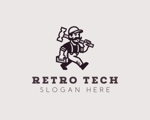 Maintenance Sledge Hammer logo design