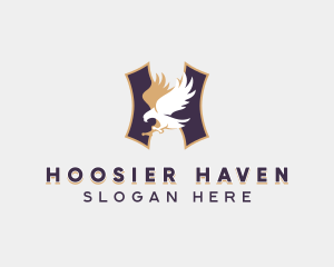 Varsity Eagle Letter H logo design