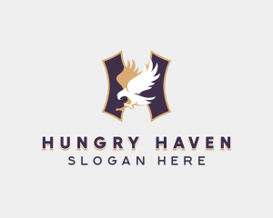 Varsity Eagle Letter H logo design