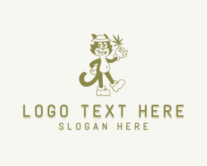 Mascot - Cannabis Dog Marijuana logo design