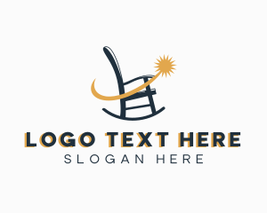 Fixture - Rocking Chair Seat Furniture logo design