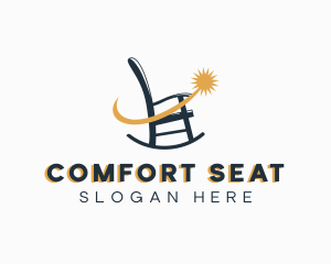 Rocking Chair Seat Furniture logo design