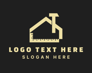 Remodeling - Yellow House Construction logo design