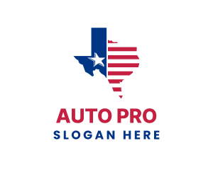 Election - Campaign Texas Map logo design