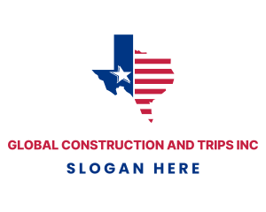 Travel - Campaign Texas Map logo design