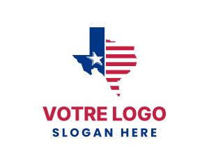 United States - Campaign Texas Map logo design