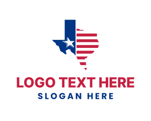 Texan - Campaign Texas Map logo design