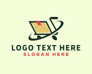 Courier - Push Cart Delivery logo design