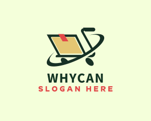 Shopping - Push Cart Delivery logo design