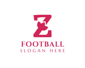 Flower Shop - Pink Letter Z Flower logo design