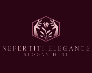 Elegant Floral Hand  logo design