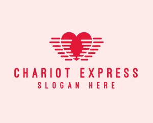 Lovely Heart Wings logo design