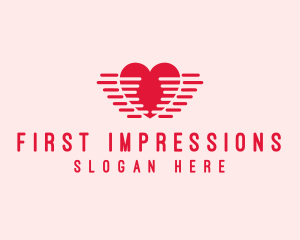 Lovely Heart Wings logo design