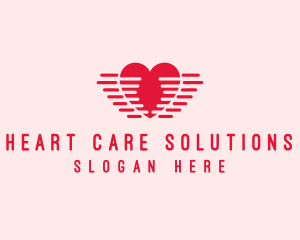 Lovely Heart Wings logo design