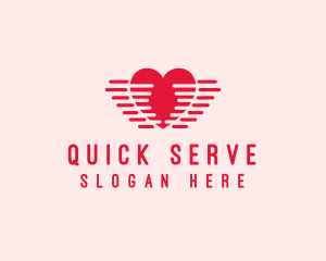 Lovely Heart Wings logo design