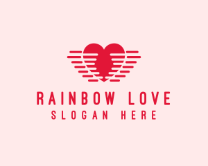 Lovely Heart Wings logo design