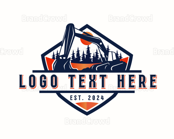 Excavation Heavy Equipment Logo