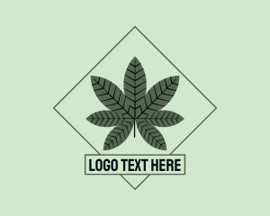 High - Simple Cannabis Hemp logo design