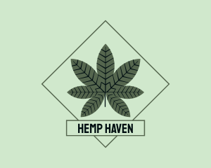 Simple Cannabis Hemp logo design