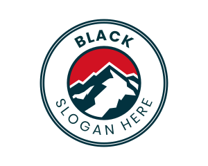 Mountain Peak Badge Logo