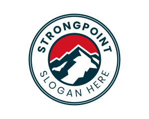 Mountain Peak Badge Logo
