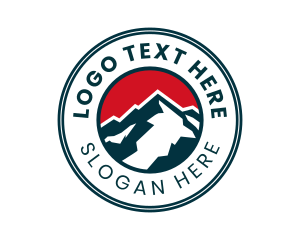 Mountain Peak Badge Logo