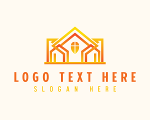 Lease - Property Roof Construction logo design