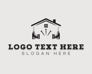 Tools - Drill Handyman Construction logo design