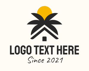 Holiday - Sunset Summer Resort House logo design