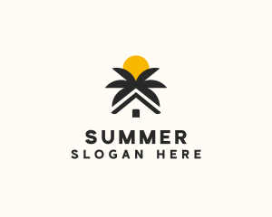 Sunset Summer Resort House logo design