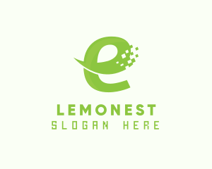 Digital Agency - Green Digital Ecommerce Letter E logo design