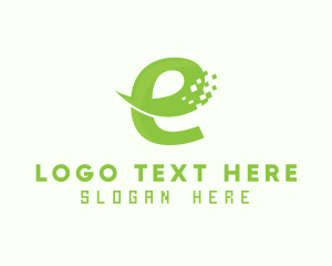 Green Digital Ecommerce Letter E Logo