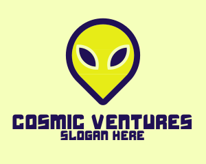 Space - Space Alien Head logo design