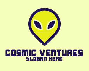 Space Alien Head logo design