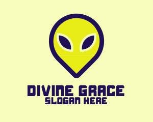 Space - Space Alien Head logo design