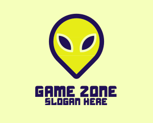 Space Alien Head logo design