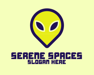 Space Alien Head logo design