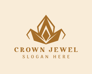 Gold Jewel Crown  logo design