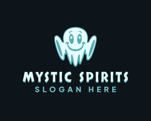 Paranormal - Cute Spooky Ghost logo design