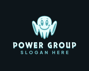 Scary - Cute Spooky Ghost logo design