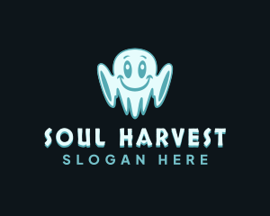  Cute Spooky Ghost logo design